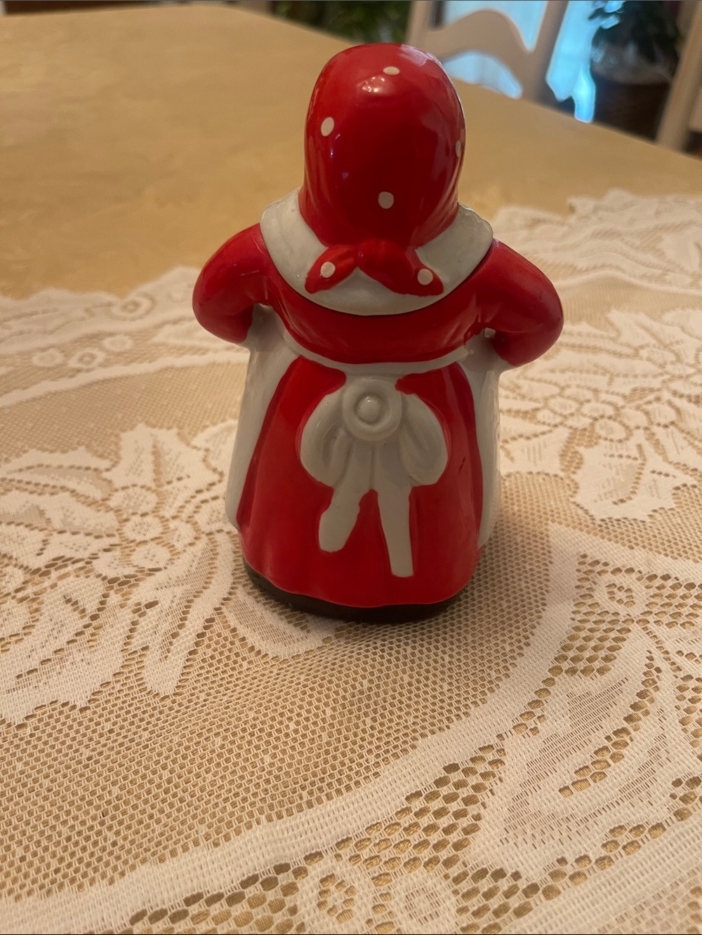 Vintage Black Mammy Ceramic Canister Set - Red & White - Picture 9 of 9